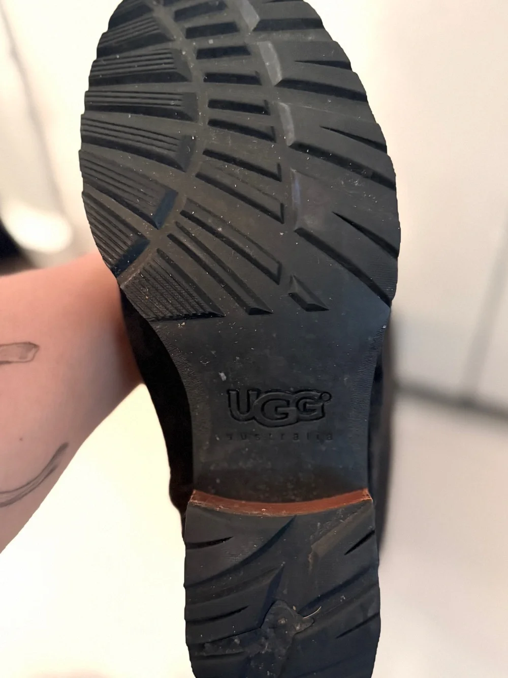 UGG Black Suede Mid-Calf Zip Riding Boots